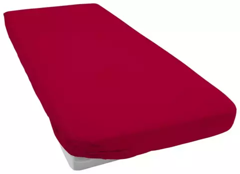 Простыня Janine "ЭЛАСТИК 5002", для матрасов высотой до 35 см, 95% хлопок, высокое качество, прочная 140-160х200-220 см, 1 шт., темно-красный