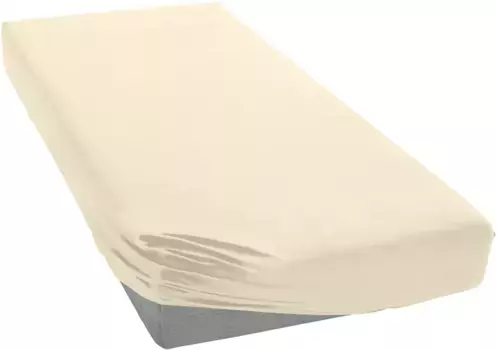 Простыня Janine "ЭЛАСТИК 5002", для матрасов высотой до 35 см, 95% хлопок, высокое качество, прочная 90-100х190-220 см, 1 шт., цвет leinen