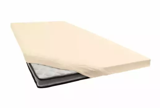 Простыня Janine "TOPPER 5001/", с эластичным краем по низу 140-160х200-220 см, 1 шт., цвет leinen