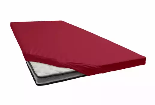 Простыня Janine "TOPPER 5001/", с эластичным краем по низу 140-160х200-220 см, 1 шт., красный