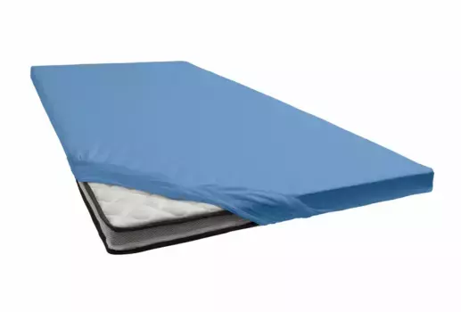 Простыня Janine "TOPPER 5001/", с эластичным краем по низу 180-200х200-220 см, 1 шт., синий