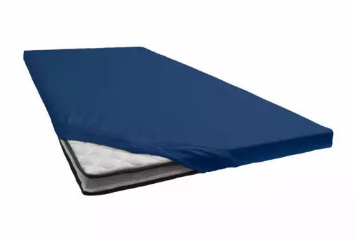 Простыня Janine "TOPPER 5001/", с эластичным краем по низу 180-200х200-220 см, 1 шт., цвет marine