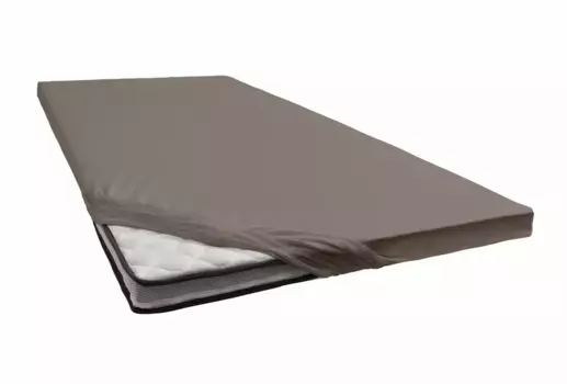 Простыня Janine "TOPPER 5001/", с эластичным краем по низу 90-100х200-220 см, 1 шт., серо-коричневый