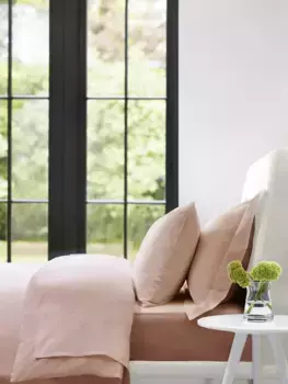 Простыня Jasper Conran London 300 Thread Count Organic Cotton Percale Flat, цвет pale/pink