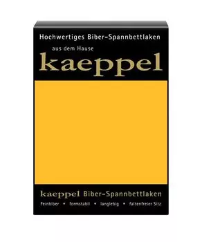 Простыня Kaeppel Biber 180-200х200 см на подгонке, 14 цветов однотонный эко, цвет: желтый