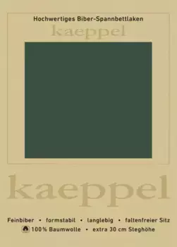 Простыня Kaeppel "Простыня бобер", 100 % хлопок, приятная на ощупь, мягкая, идеальна для зимы 140-160х200 см, 1 шт., зеленый