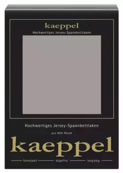 Простыня Kaeppel "Single Jersey Mako Cotton", простыня из 100% хлопка 180-200х200 см, 1 шт., цвет platinfarben