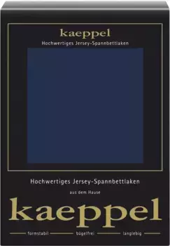 Простыня Kaeppel Single Jersey Mako Elastane, изготовлена из 97 % хлопка и 3 % эластана 90-100х200 см, 1 шт., цвет marine