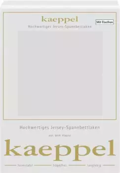 Простыня Kaeppel Single Jersey Mako Elastane, изготовлена из 97 % хлопка и 3 % эластана 180-200х200 см, 1 шт., цвет silberfarben