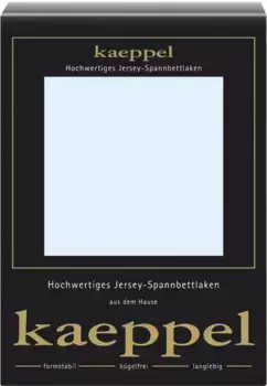 Простыня Kaeppel Single Jersey Mako Elastane, изготовлена из 97 % хлопка и 3 % эластана 90-100х200 см, 1 шт., цвет ciel