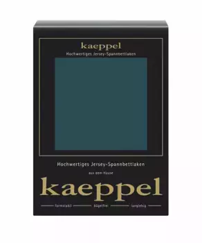 Простыня Kaeppel Single Jersey Mako Elastane, изготовлена из 97 % хлопка и 3 % эластана 90-100х200 см, 1 шт., цвет petrol