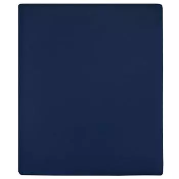 Простыня KAMELUN приталенная джерси темно-синяя 140х200 см хлопок