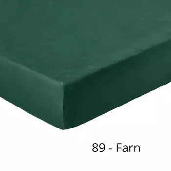 Простыня Kneer Q25 Easy-Jersey 89 папоротник 120x200 - 130x220