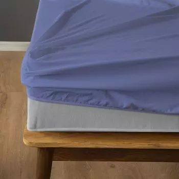 Простыня Komfortec 120x200 см, ящик для простыней с пружиной до 15 см - высота матраса 30 см, фиолетовый