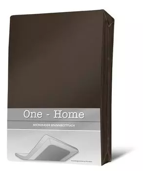Простыня коричневая 90х200 см - Простыня из микрофибры 100х200 см One-Home, коричневый