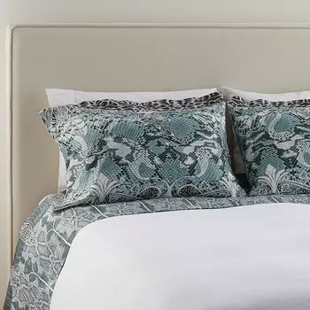Простыня Liberty из хлопка Roberto Cavalli, аква