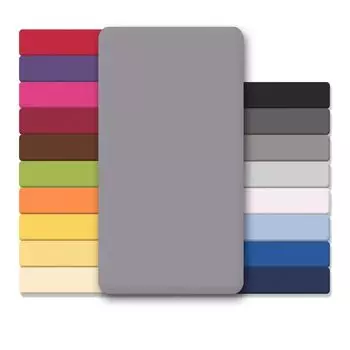 Простыня Lucina 140х200-160х200 темно-серый хлопковый трикотаж 130г/м CelinaTex