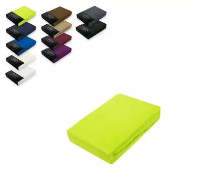 Простыня махровая на подгонке 180 - 200 x 200 см яблочно-зеленая Sdseetraum