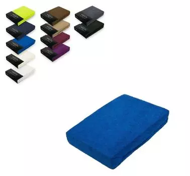 Простыня махровая на подкладке 140 - 160 x 200 см королевский синий Sdseetraum