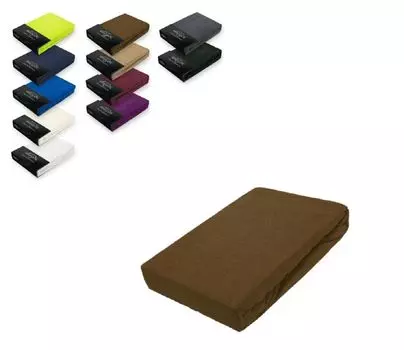 Простыня махровая на подкладке 200 х 220 см шоколадно-коричневого цвета Sdseetraum