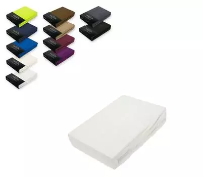 Простыня махровая на подкладке 200 х 220 см белая Sdseetraum