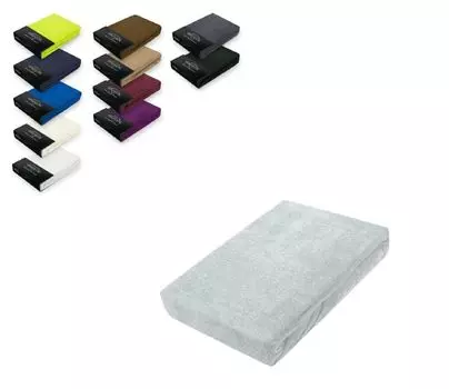 Простыня махровая на подкладке 60 - 70 x 140 см серебро Sdseetraum