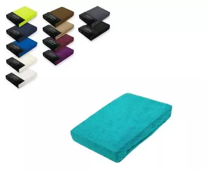 Простыня махровая на подкладке 60 - 70 x 140 см бирюзовый Sdseetraum