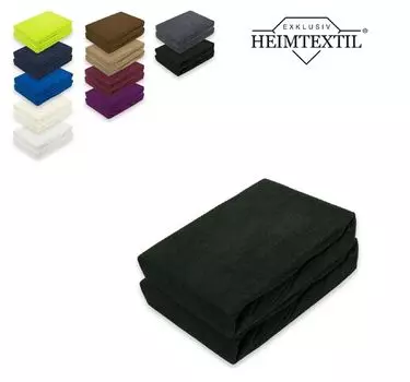 Простыня махровая на подкладке премиум-бренд, двойная упаковка, 200 х 220 см, черная Sdseetraum