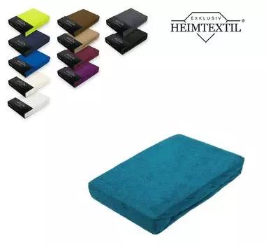 Простыня махровая на подкладке с эластичным подолом фирменная 90 х 200 см бирюзовый Sdseetraum