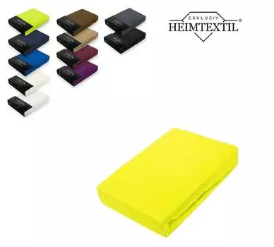 Простыня махровая на резинке по всему периметру марки 90 х 200 см желтая Sdseetraum