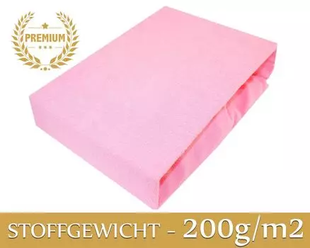 Простыня махровая на резинке Простыня 90х200 см розовая ПРЕМИУМ Timex-Pol