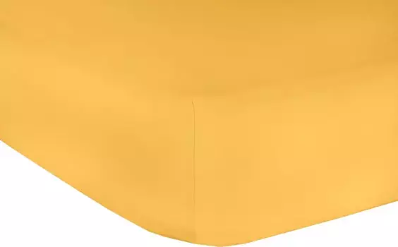 Простыня Mr. Sandman "Elastane Basic", чрезвычайно стабильная по размерам 90-100х200-220 см, 1 шт., цвет mais