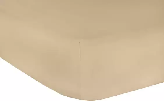 Простыня Mr. Sandman "Full Elastane de Luxe", чрезвычайно эластичная для высоких матрасов 90-100х200-220 см, 1 шт., капучино
