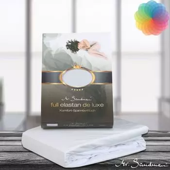 Простыня Mr.Sandman на подкладке из эластана de luxe 180-200 x 200-220 см / высота 40 см, ВЫБОР ЦВЕТА: 243 розовый