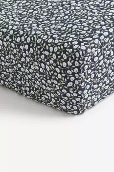 Простыня на детскую кроватку H&M, 60x120 см, синий