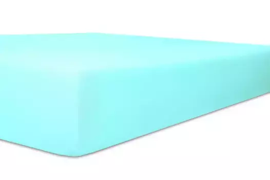 Простыня на коленях "Exclusive-Stretch", оптимальная посадка Kneer 90-100х190-220 см, 1 шт., цвет aqua