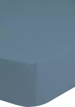 Простыня на подгонке "Доброе утро" Renforce Good Morning, эластичная по всему периметру 90х200 см, 1 шт., синий