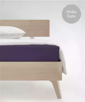 Простыня на подгонке fleuresse "Цвета в размерах. 90x200, 140x200 или 180x200 см", Мако Сатин, для матрасов высотой до 23 см, плоская простыня, натяжная простыня 160х200 см, 1 шт., цвет lavendel