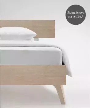 Простыня на подгонке fleuresse "Комфорт в размере. 90x200, 140x200 или 180x200 см", простыни из хлопка и эластана, для матрасов высотой до 23 см 90-100х200-220 см, 1 шт., белый