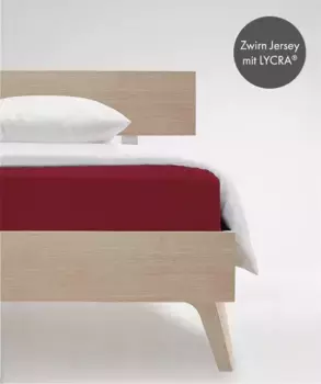 Простыня на подгонке fleuresse "Комфорт в размере. 90x200, 140x200 или 180x200 см", простыни из хлопка и эластана, для матрасов высотой до 23 см 200х200-220 см, 1 шт., цвет bordeau