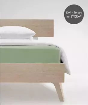 Простыня на подгонке fleuresse "Комфорт в размере. 90x200, 140x200 или 180x200 см", простыни из хлопка и эластана, для матрасов высотой до 23 см 180х200-220 см, 1 шт., цвет mint