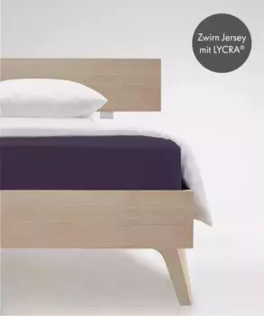 Простыня на подгонке fleuresse "Комфорт в размере. 90x200, 140x200 или 180x200 см", простыни из хлопка и эластана, для матрасов высотой до 23 см 90-100х200-220 см, 1 шт., цвет lavendel