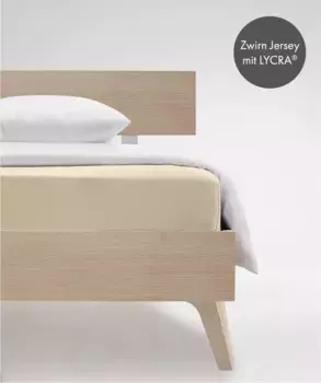 Простыня на подгонке fleuresse "Комфорт в размере. 90x200, 140x200 или 180x200 см", простыни из хлопка и эластана, для матрасов высотой до 23 см 140-160х200-220 см, 1 шт., бежевый