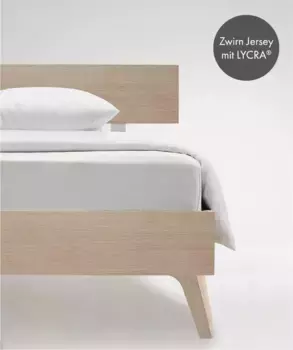 Простыня на подгонке fleuresse "Комфорт в размере. 90x200, 140x200 или 180x200 см", простыни из хлопка и эластана, для матрасов высотой до 23 см 200х200-220 см, 1 шт., цвет naturwei