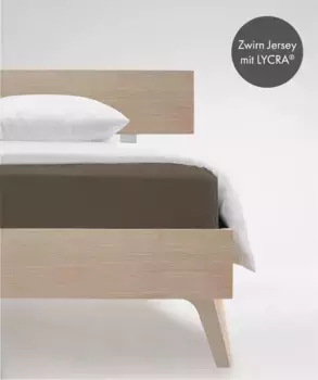 Простыня на подгонке fleuresse "Комфорт в размере. 90x200, 140x200 или 180x200 см", простыни из хлопка и эластана, для матрасов высотой до 23 см 140-160х200-220 см, 1 шт., цвет espresso