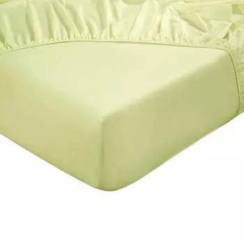 Простыня на подгонке home uni Doubledry, желтый