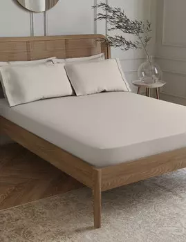 Простыня на подгонке из египетского хлопка плотностью 230 нитей Marks & Spencer, крем