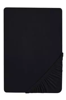 Простыня на подгонке из махровой ткани biberna стрейч ЧЕРНАЯ 90-100x200 см