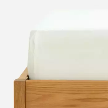 Простыня на подгонке из однотонной фланели El Corte Ingls, белый