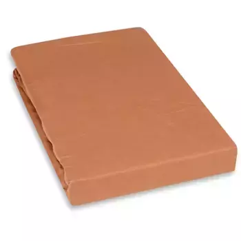 Простыня на подгонке кайори «Кай», 100% хлопковый сатин Kayori, цвет Karamell